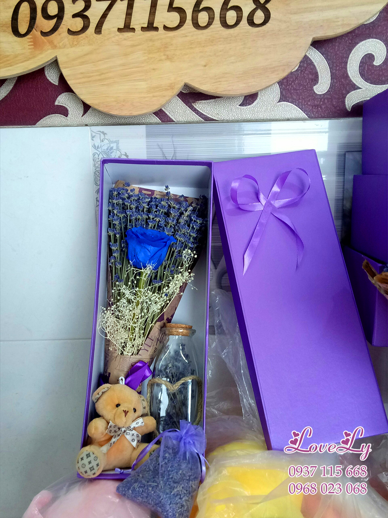 Hộp quà tặng hoa lavender khô Combo( MS12)
