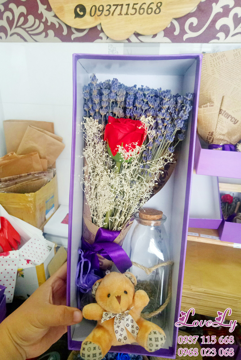Hộp hoa lavender Khô Combo(Ms08)